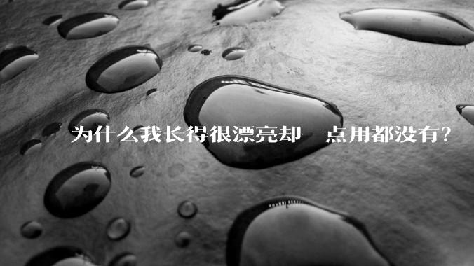 为什么我长得很漂亮却一点用都没有？